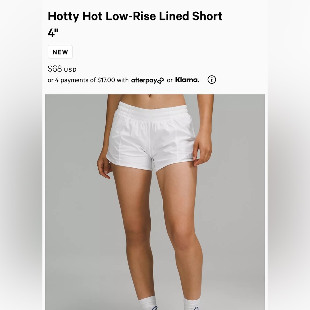 Lululemon Hotty Hot shorts Size 4- 4”